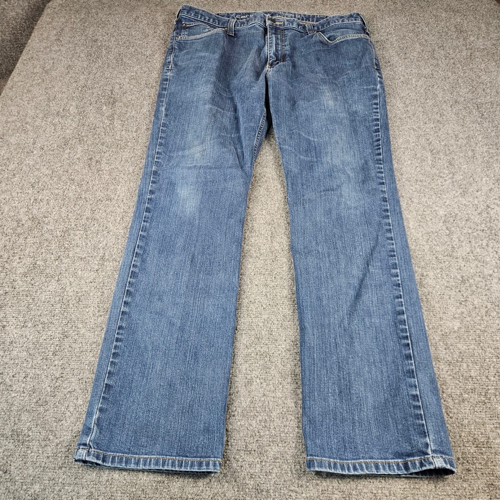 Carhartt Mens Rugged Flex Straight Fit Jeans Blue 38x32 102807-491